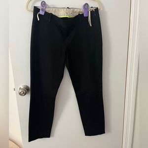 Black straight-leg trousers from Banana Republic, Size 6.
